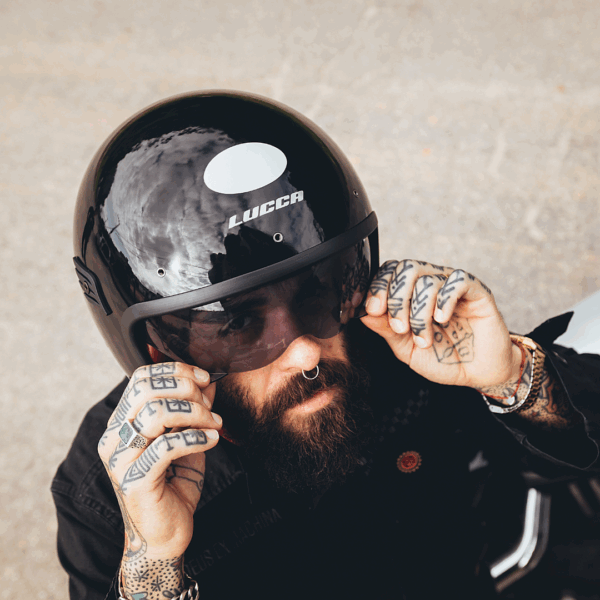 Capacete Lucca Galaxy Glossy Black - Imagem 1